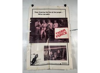 Vintage Folded One Sheet Movie Poster Tiger Force