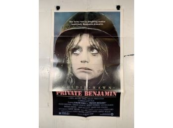 Vintage Folded One Sheet Movie Poster Private Benjamin 1980