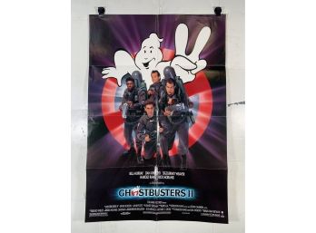 Vintage Folded One Sheet Movie Poster Ghostbusters II 2989