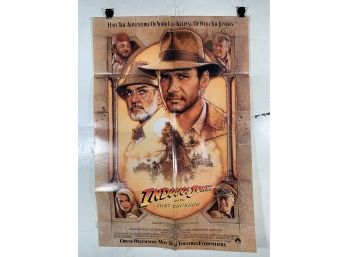 Vintage Folded One Sheet Movie Poster Indiana Jones And The Last Crusade 1989