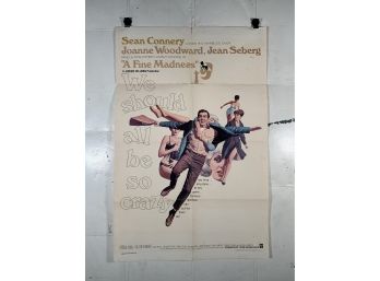 Vintage Folded One Sheet Movie Poster We Should All Be So Crazy 1966