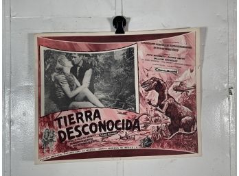 Vintage Movie Theater Lobby Card Tierra Desconocida