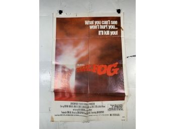 Vintage Folded One Sheet Movie Poster John Carpenters The Fog 1980