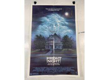 Vintage Folded One Sheet Movie Poster Fright Night 1985