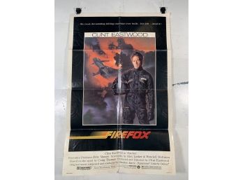 Vintage Folded One Sheet Movie Poster Firefox 1982