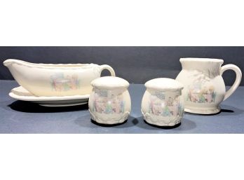 Precious Moments 'We Gather Together To Ask The Lord's Blessing' Set Including Two Piece Gravy Boat, Etc