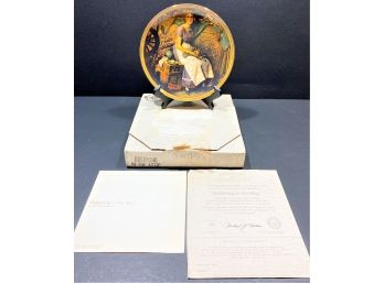 Vintage 'Dreaming In The Attic' By Norman Rockwell Collectors Plate