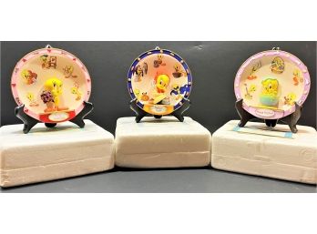 Second, Third, And Fourth Edition Tweety Bird Holiday Collectors Plates