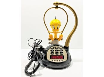 Retro Telemania Tweety Bird Animated Talking Alarm Clock/Radio/telephone