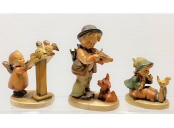 Three Vintage 1950s MJ Hummel Figurines #77, #169 Bird Duet - Artist Signed -  Made In West Germany