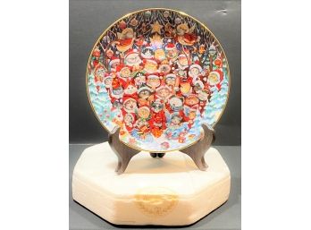 Santa Claws By Bill Bell Limited Edition Collectors Plate By Franklin Mint Heirloom Collection