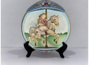 The Bradford Exchange Carousel Daydreams 'Swept Away' Musical Decorative Plate