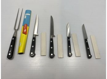 Collection Of Five Sabatier By Rowoco Cutlery - Made In France