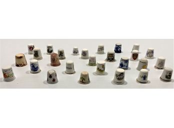 (Lot #4) Of Vintage Thimbles Including Westminster Abbey, Denmark Thimbles, German Thimbles, Etc