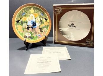 Vintage 1979 Die Anbetung Von Hedi Keller Konigszelt Ceramic Collectors Plate Bavaria - Comes With Box