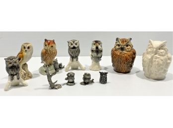 Nice Lot Of Vintage Goebel Owls - Made In W. Germany