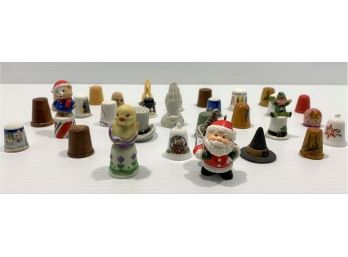 (Lot #2) Of Vintage Holiday Themed Thimbles - Including Christmas, Easter, St Patrick's Day, Etc