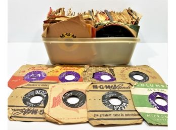 Collection Of Vintage 45 Records Including Pop, Country, Blues, And Jazz (lot #2)