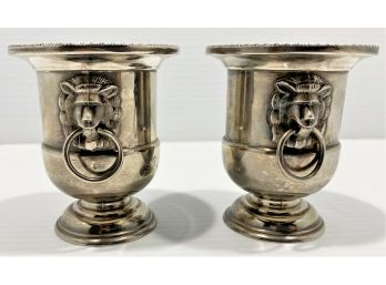 Pair Of Vintage Stainless Steel? Toothpick Holders