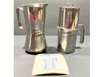 ILSA Made In Italy Coffee Maker, Filter, And Travel Mug