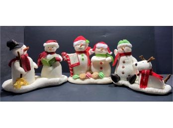 2011 Hallmark Seasons Treatings Musical Motion Christmas Snowmen - Lot #2