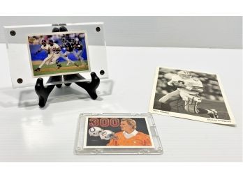 Assortment Of Football Related Items Including Troy Aikman Photograph, Don Shula 300 Wins Card, Etc