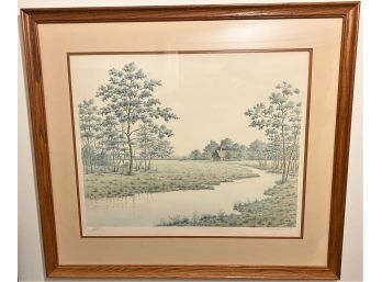 1981 'Peaceful Homestead' Color Lithograph Pencil Signed By Butler Brown With COA