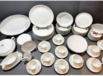 Service For 12 Crown Empire Fine China - Includes Plates, Bowls, Gravy Boat, Serving Dishes, Teacups, Etc