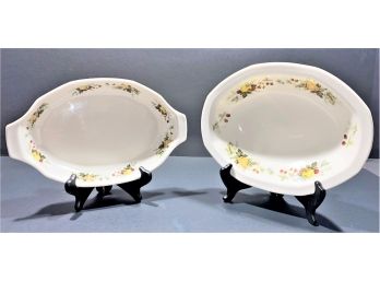 Ceramic Royal Kent Serving Bowl And Platter With Fruit Design - Made In England