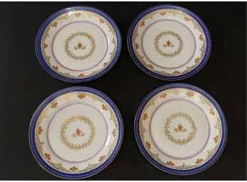 Four Heinrich Bavarian 7  Inch Plates, H & Co, Monogramed M.