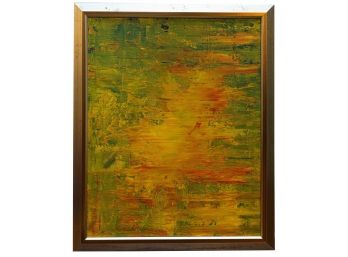 Painting By Spanish Artist Xavier Barreyat, 22  Inches By 18 Inches, Gold Wooden Frame.