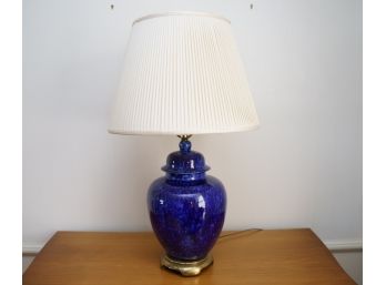 Blue Ceramic Ginger Jar Table Lamp