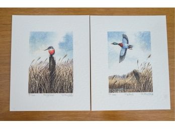 Two David Hinchliffe Prints, Signed & Numbered,  Unframed, Mallard And Kingfisher