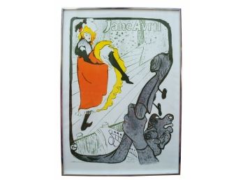 Toulouse Lautrec Print Jane Avril 20 X 28 1/2, Metal Frame