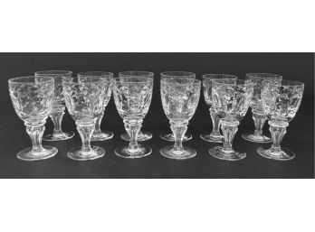 12 Royal Leerdam Netherlands Regal Cut Crystal Sherry Glasses