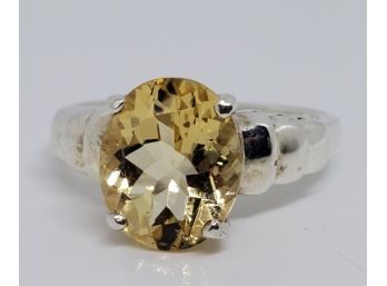 Beautiful Citrine Ring In Sterling