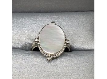 Mother Of Pearl Ring In Sterling Silver
