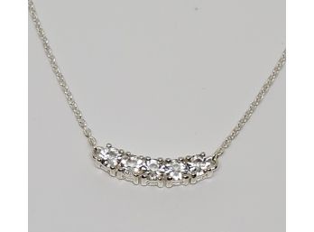 Petalite Bar Necklace In Sterling Silver