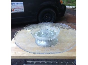 Etched Crystal Lazy Susan
