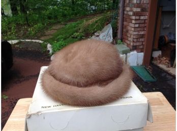 Mink Hat With Hat Box