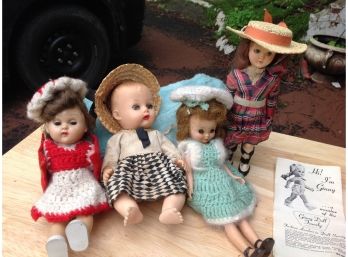 Four Vintage Dolls