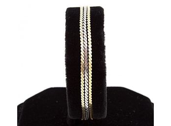 14K Yellow & White Gold Bracelet, 3.65dwt