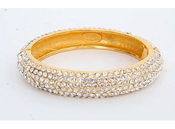 Vintage Jarin Pave Ice Crystals Demi Bangle