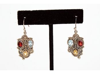 Sterling Silver & Stone Earrings