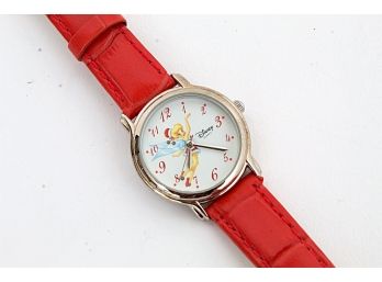 Disney Collector's Series Tinkerbell Red Leather Watch