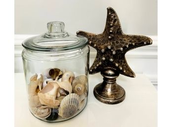 Starfish And Jar Of Shells