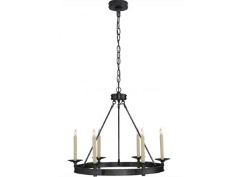 Large Round  Iron Chandelier