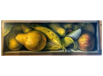 VERY LARGE Fruit Still Life On Wood (80' X 29')