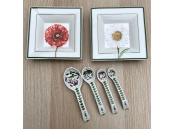 Floral Measuring Spoon And Dish Set