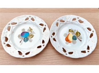 2 Lattice Decorative Plates